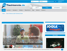 Tablet Screenshot of mytischtennis.de